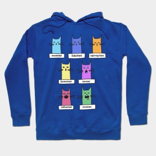 Days of the week according to cats Hoodie